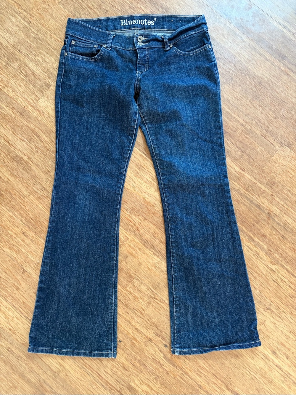 Vintage Y2K Bluenotes "Morgan" Low Rise Flare Jeans Dark Wash Sz 30 (Hemmed)